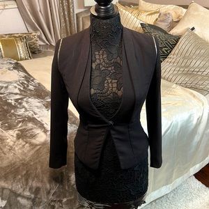 H&M black Blazer with metal embellishment